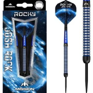 Mission Josh Rock Darts - Steel Tip - 95% Silver & Blue - 24g