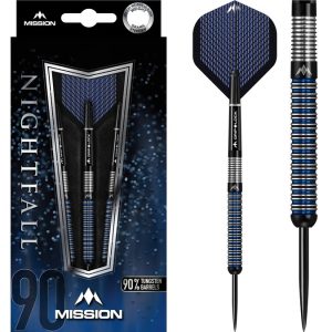 MasteryDarts Ireland - Master your game, dart shop, darts and accessories including Targer, Winamu, Shot, Bulls, Harrows, Unicorn, Mission, Mission Nightfall Darts - Steel Tip - 90% - 23g